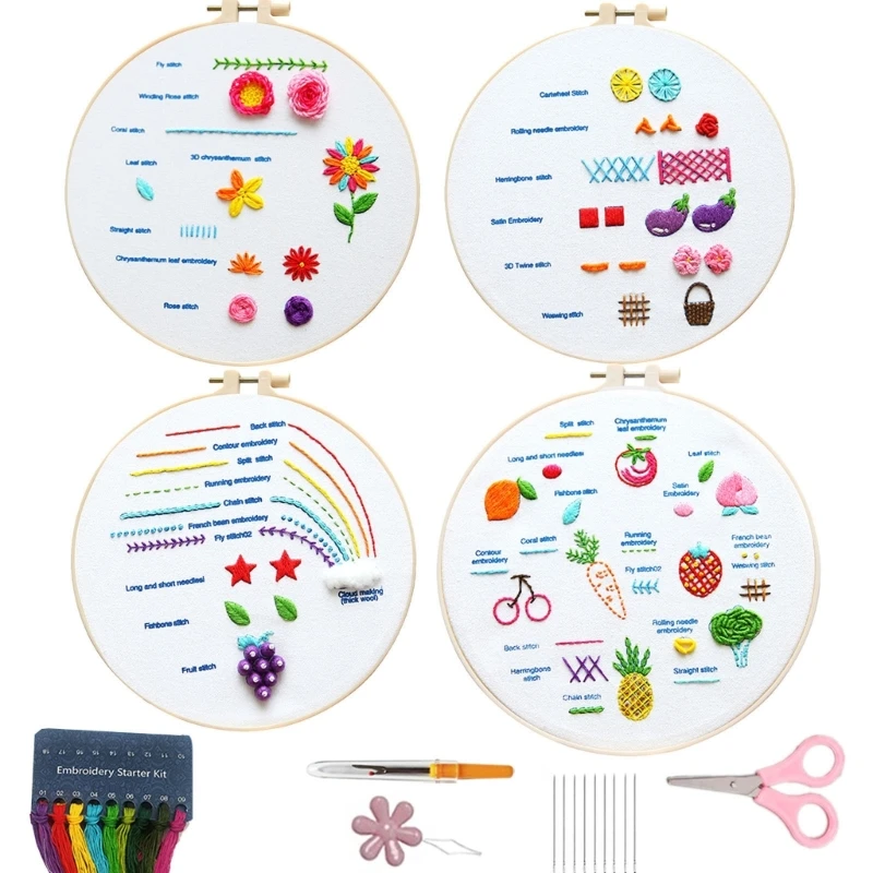 Embroidery Starter Kits for Beginners DIY Lovers Embroidery Stitch