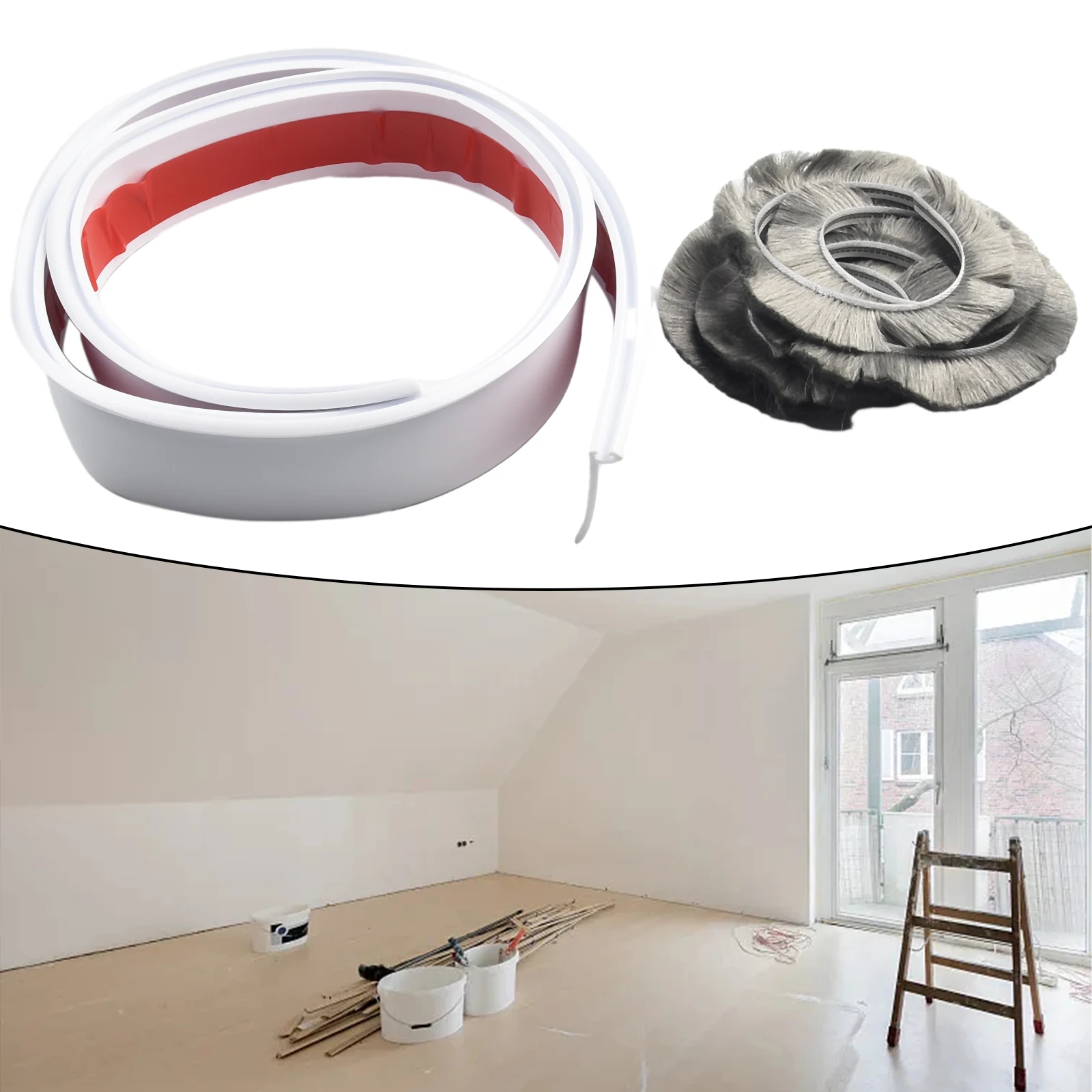 100CM Door Bottom Brush Seal Strip Insectproof Soundproof Dustproof Self Adhesive Stopper