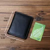 NZPJ Thin Men's Leather Wallet Short Wallet Vertical Top Layer Cowhide Card Holder Men's Coin Purse Bank Card Holder 6