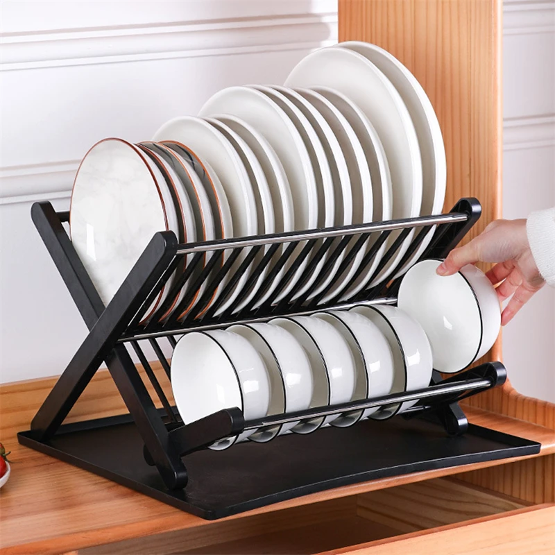 Kitchen Organizer Sink Drain Shelf Dish Drying Rack Bowl Plates Shelf Storage Drawer Desktop Adjustable Holder Home Accessories 6
