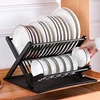 Kitchen Organizer Sink Drain Shelf Dish Drying Rack Bowl Plates Shelf Storage Drawer Desktop Adjustable Holder Home Accessories 6