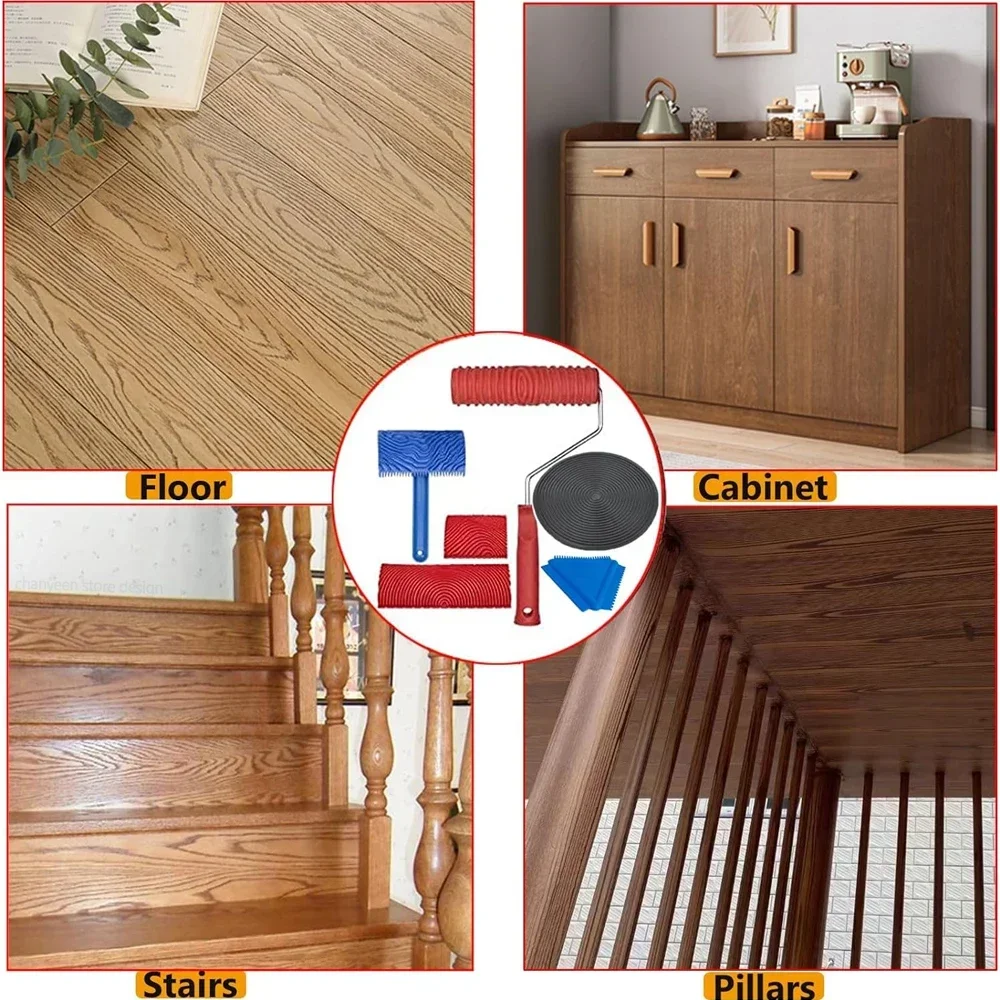 Wood Graining Texture Roller and Brush Set