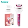 VGR 732 Original 3in1 Epilator Women Electric Shaver For Face Body Rechargeable Lady Trimmer Hair Removal Bikini Underarms Legs
