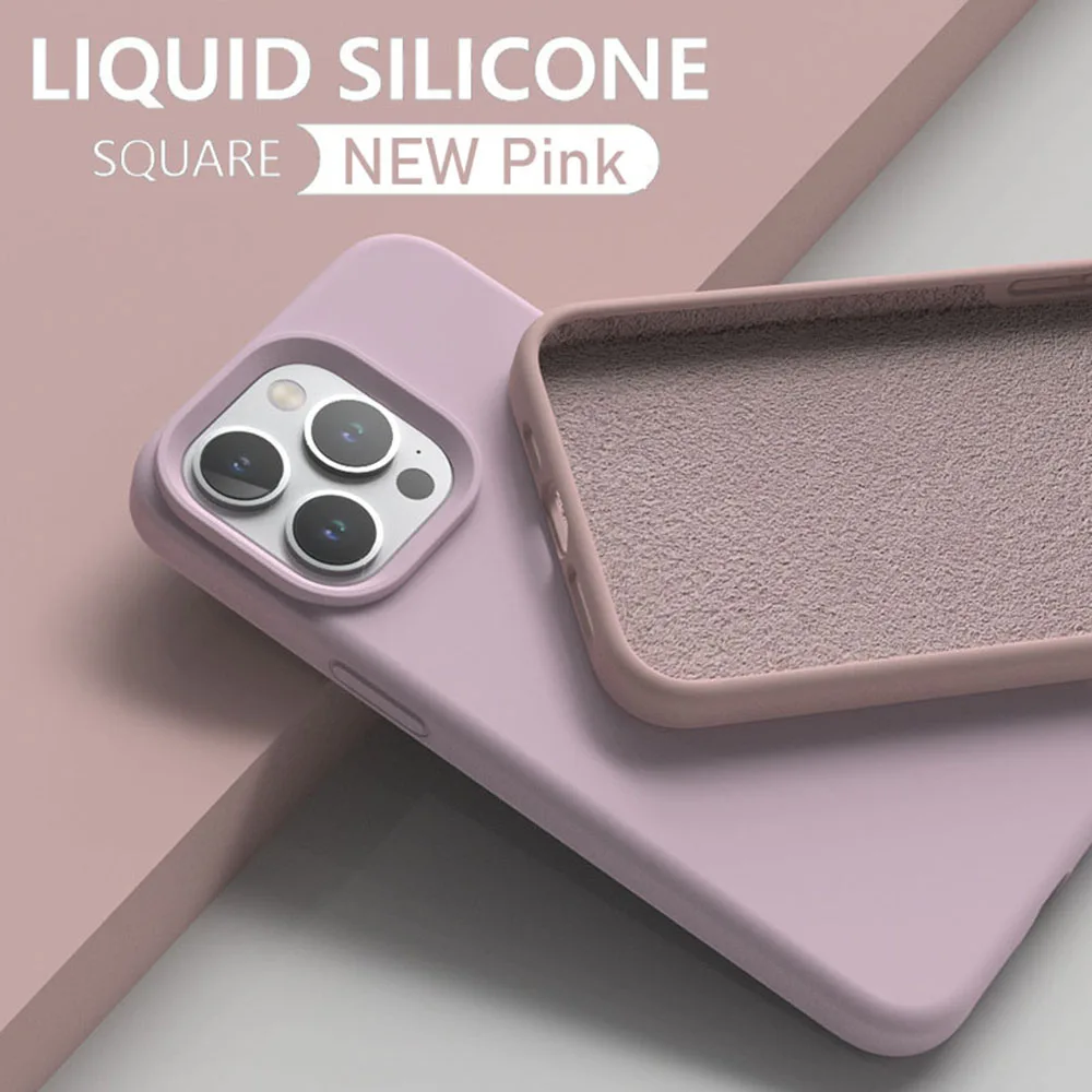 

Liquid Silicone Case For iPhone 15 14 13 11 Pro Max Original Soft Cover for iPhone 13 12 Mini X XR XS 8 7 SE Cases ﻿
