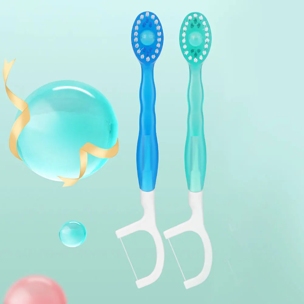 5 in 1 칫솔 & 치실 미니 칫솔 치약 올인원 휴대용 구강 관리