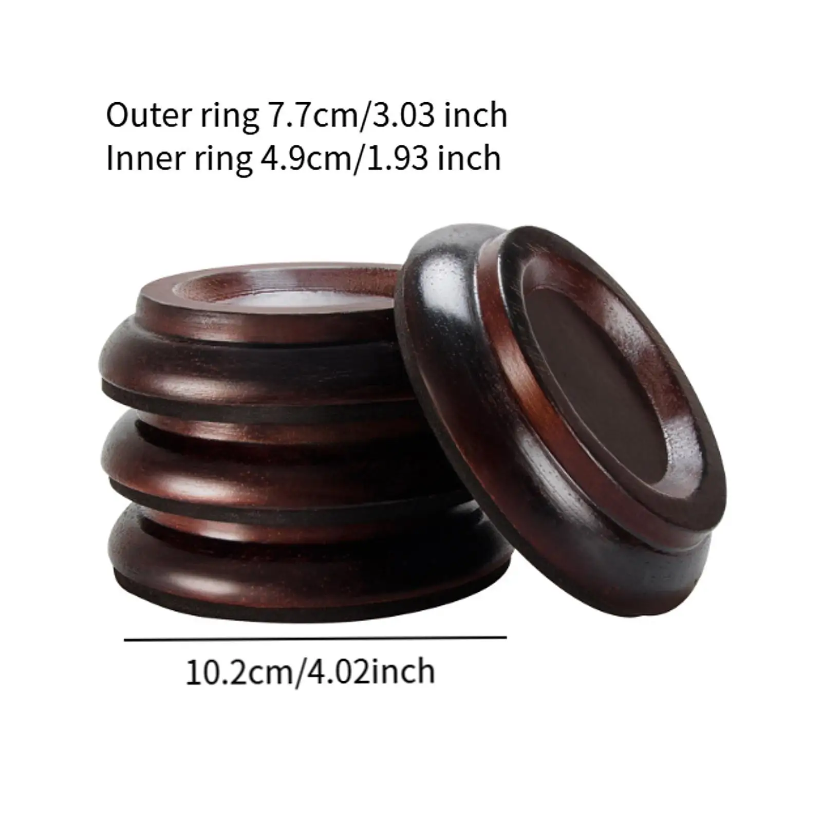 4x Piano Caster Cups Accs Anti Noise Wooden Protection Floor Sturdy Non Slip Parts Support Grand Piano Caster Cups Foot Pads
