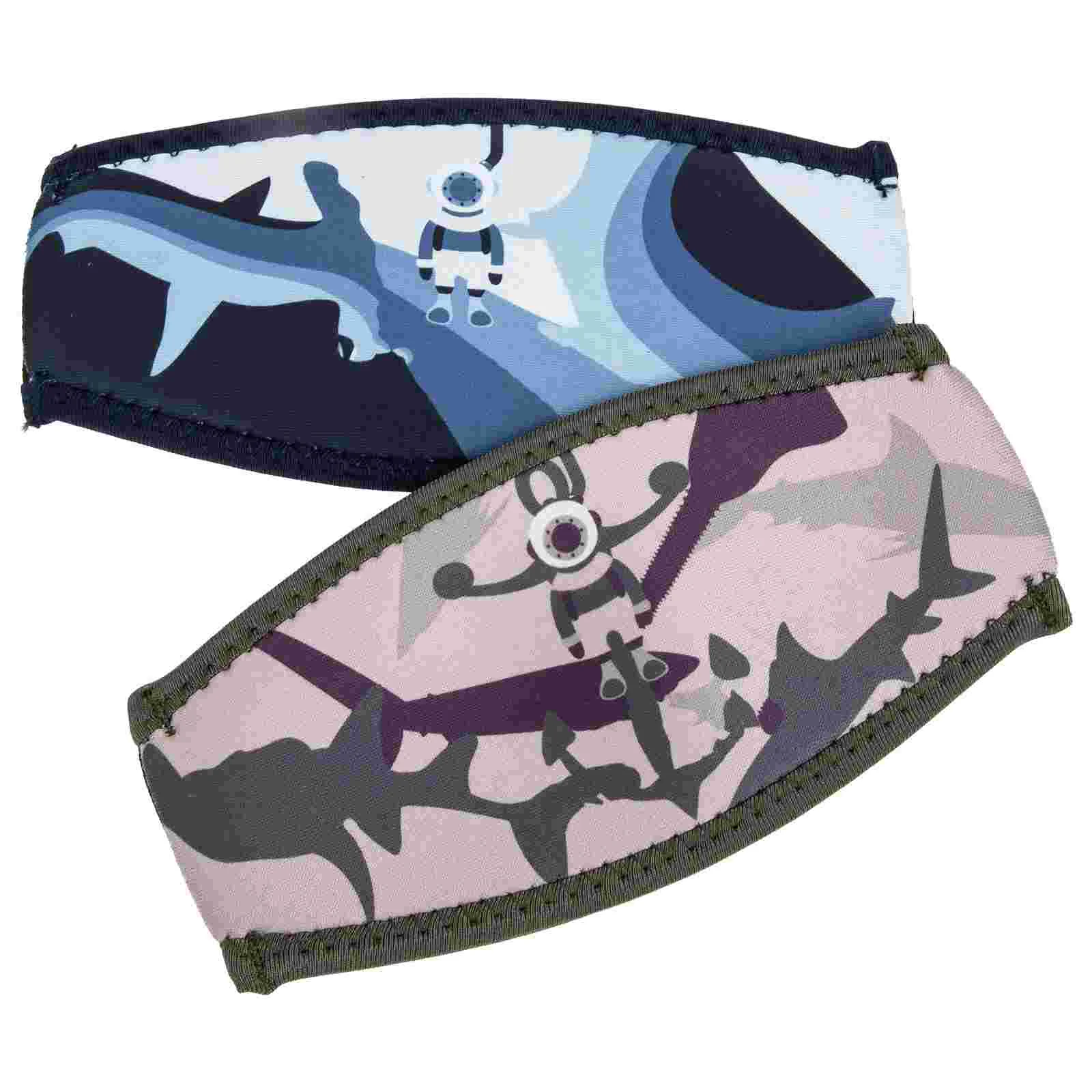

Diving Mask Strap Covers Decorative Printing Swim Mask Strap Covers Snorkeling Cover Hair Care Straps Neoprene Strap Covers