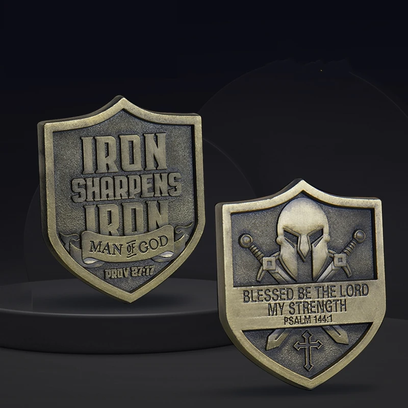 

Armor of God EPH 6:13-17 Challenge Coin Shield of Faith Knight Templar Cross Christ Soldiers Crusader Challenge Coin Collecction