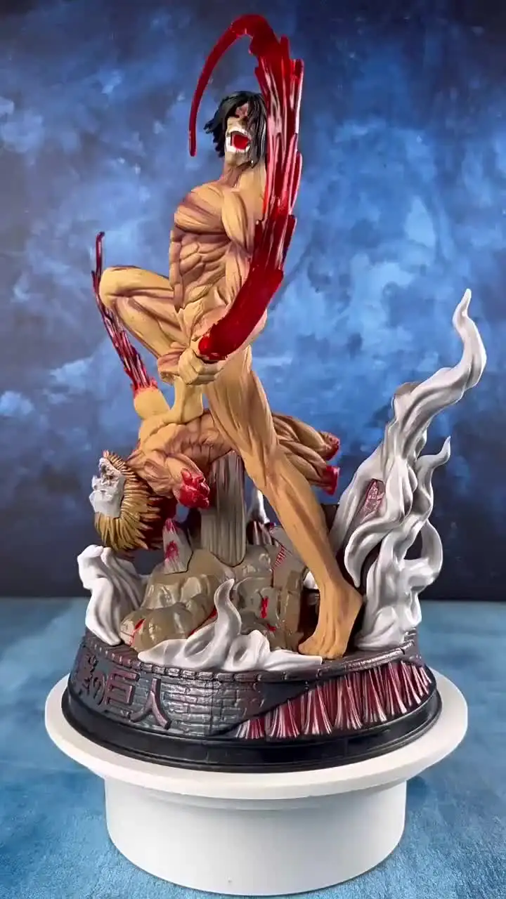 Battle Pose Anime Figurine Eren Jaeger Anime Figure - 11.42 Inch PVC Battle  Pose Statue For Attack On Titan Fans 11.42 Inch PVC Collectible