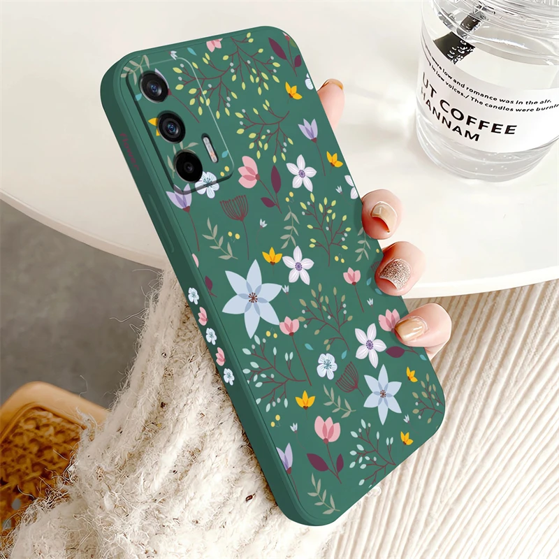 Luxury Fashion Flower Leaf Silicone Shockproof Soft Phone Case