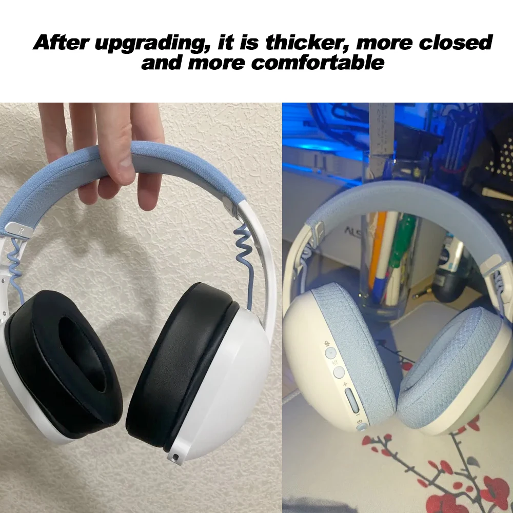Earphone pads For Logitech G435 replacement Earpads Earmuffs cloth Memory Covers Sponge Protein