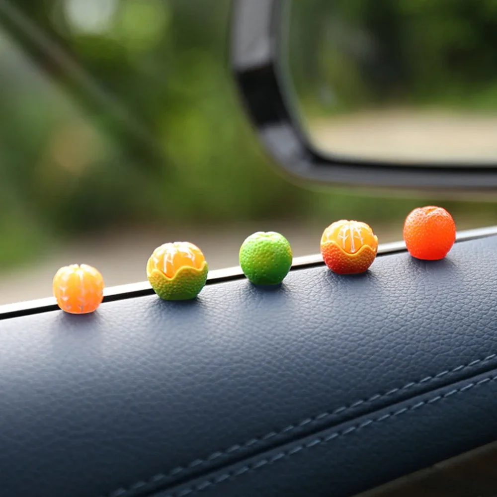 

Car Ornament Pendant Cute Sugar Orange Auto Center Console Decoration Car Rearview Mirror Decorations Fun Car Interior Accessory