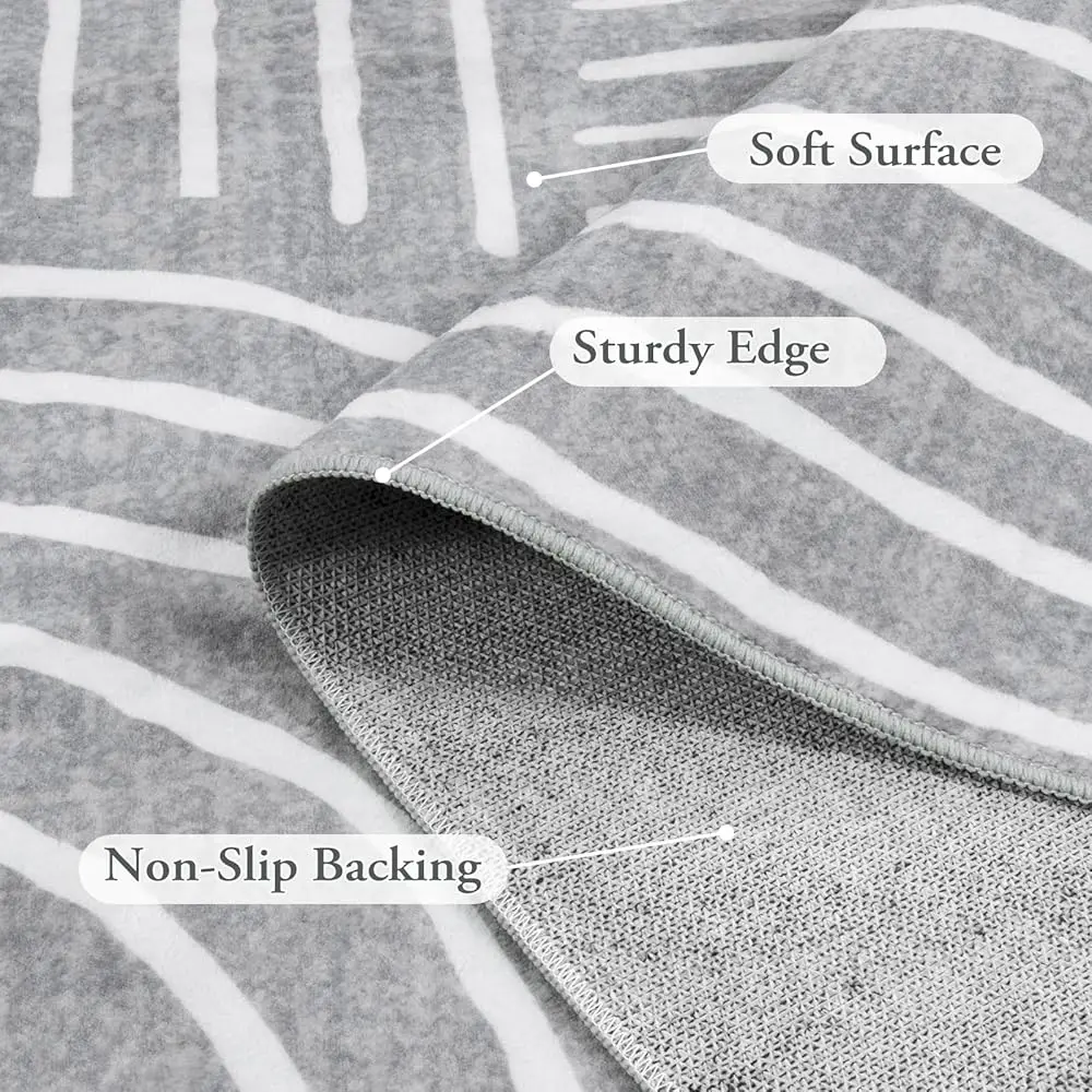 5×7 Soft Washable Ultra-Thin Abstract Rug 6