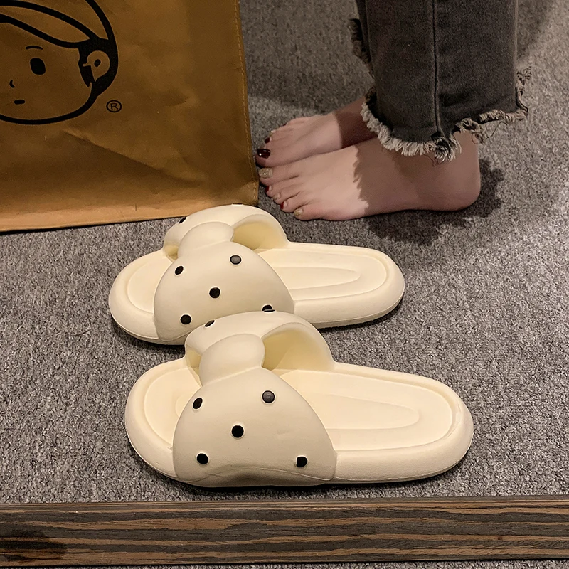 Butterfly-knot Slipper Women Girls Summer Slippers Woman Fashion Ins Home Bathing Anti-Slip Slippers Shoes For Girls 2