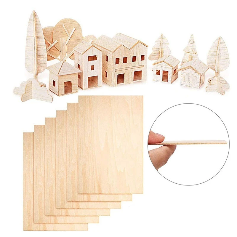 Basswood Craft Board Model Toys Building Carving Handicraft Educational DIY  Accessories DIY Basswood Chips Thickness 1.5-10mm - AliExpress