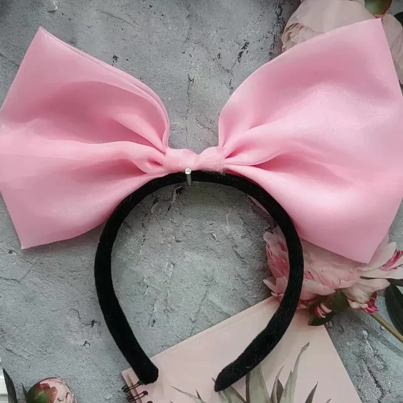 1-15PCS Neue Super Große 3D Bogen Stoff Haar Hoop Süße und Nette Haar Clip Foto Übertrieben kopf Hoop Zeigen Kleine Gesicht – Detail 4