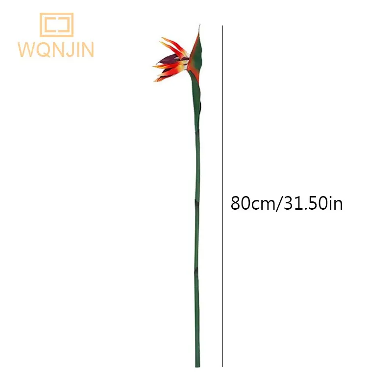 1PC Artificial Bird Of Paradise Flowers Rubber Long Stem Flower Suitable For DIY Home Party Theme Wedding Decor