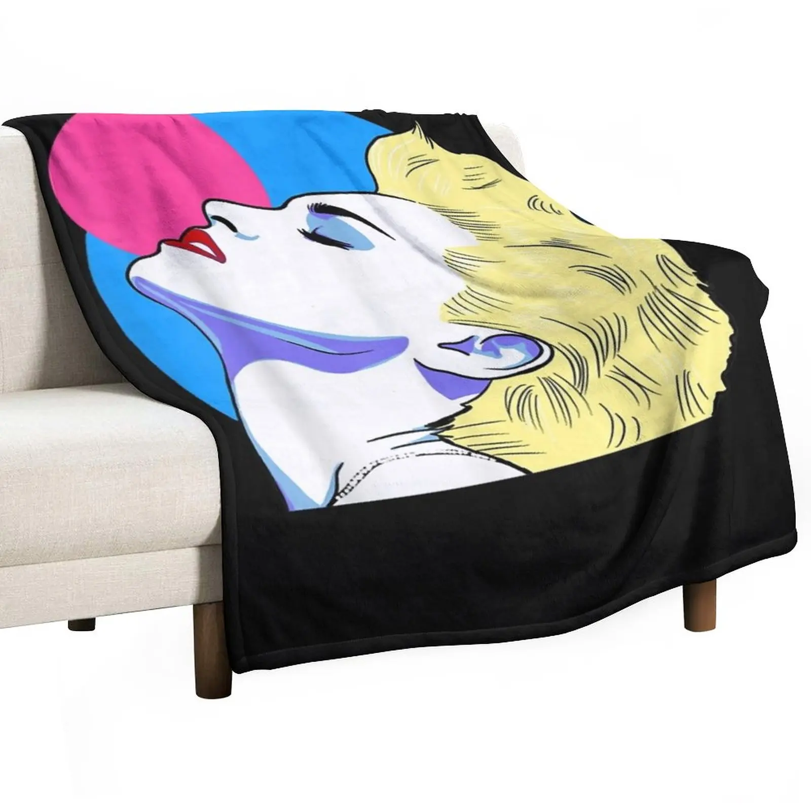 

Madonnas True Blue Artwork T-Shirt Throw Blanket Sofa Flannels christmas decoration warm winter Blankets