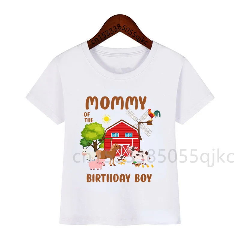 Family Matching Animals Name and Number Tshirt Clothes Kids Boy Shirt Party Girl TShirt Clothing Children Outfit 2