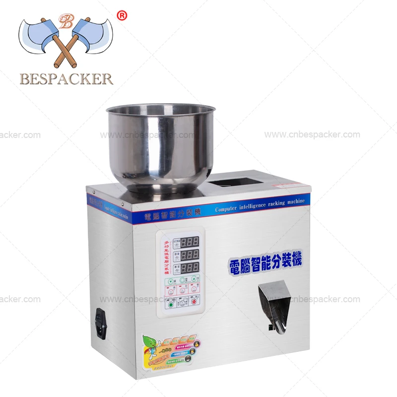 Small Desktop Semi Automatic Granules Coffee Beans Spice Powder Pouch Quantitative Weighing And Filling Machine