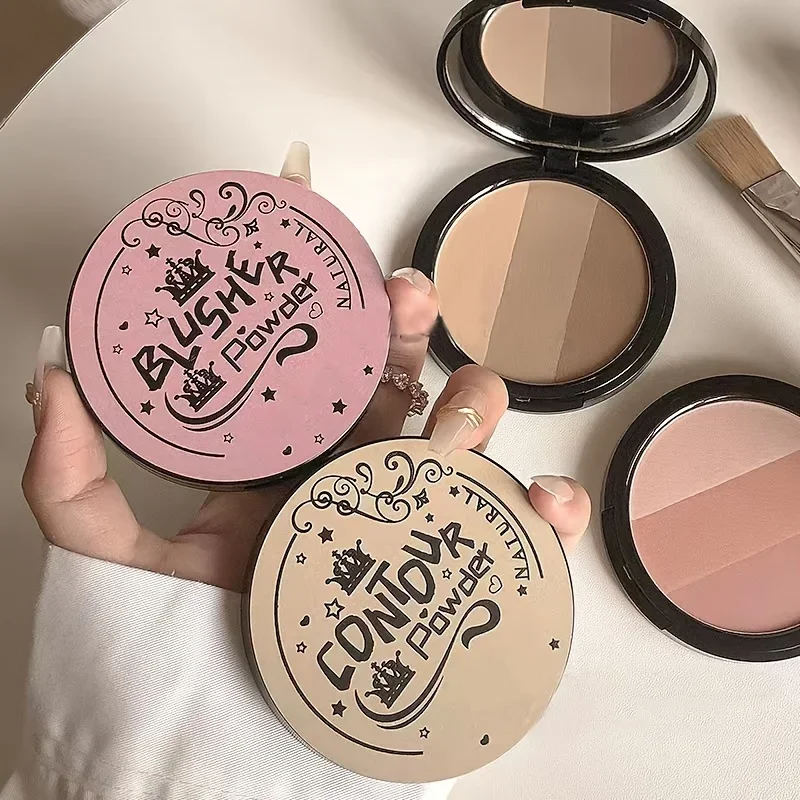Trimming Palette Blush Palette Exquisite Matte Nose Shadow Eye Shadow Brightening Contour Trimming 3 Colors Gray