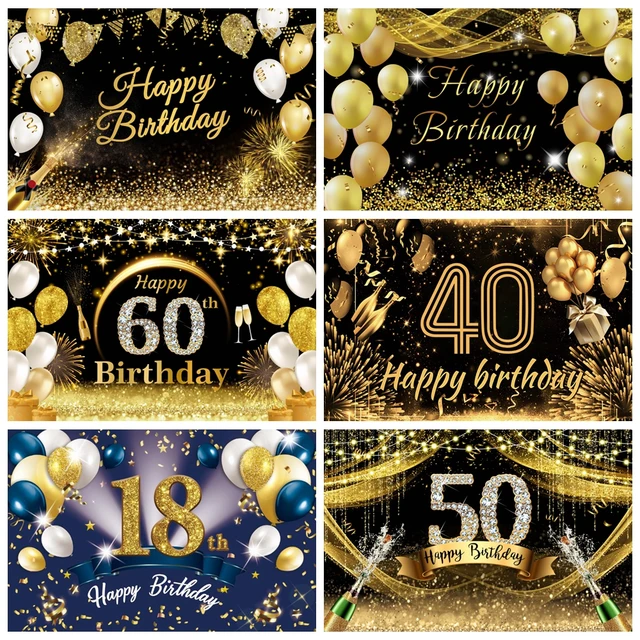 Arrière-plan à paillettes dorées pour anniversaire, Ballons en diamant,  couleur Champagne, décoration pour fête de