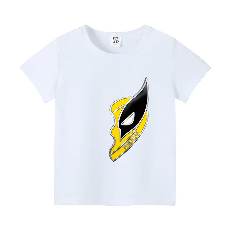 Deadpool Wolverine T-shirt for Kids Summer Short Sleeve Tee Boys Clothes Fashion Children's Clothing Friends Top Shirts Gifts 6