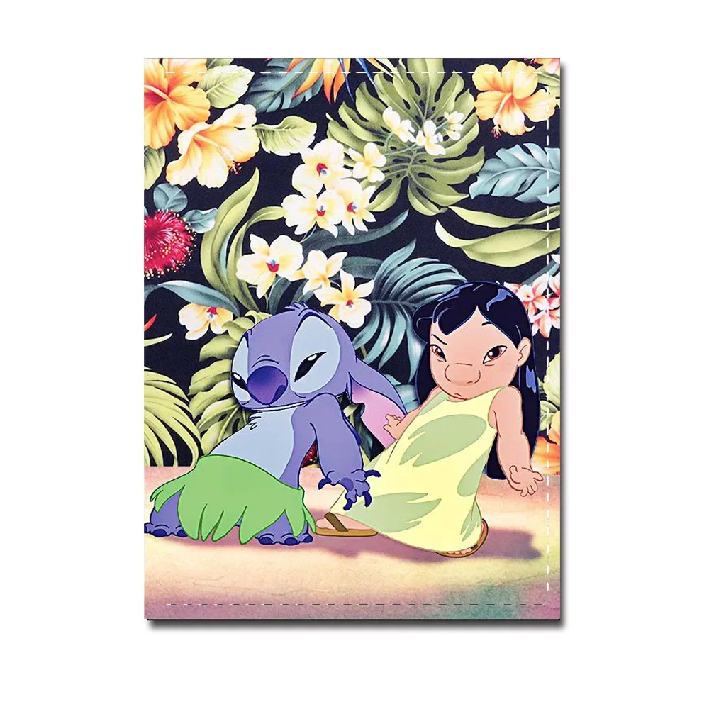 Disney boy girl carton New Stitch Cartoon PU Passport Case wallet Student ID card Holder coin bag 5