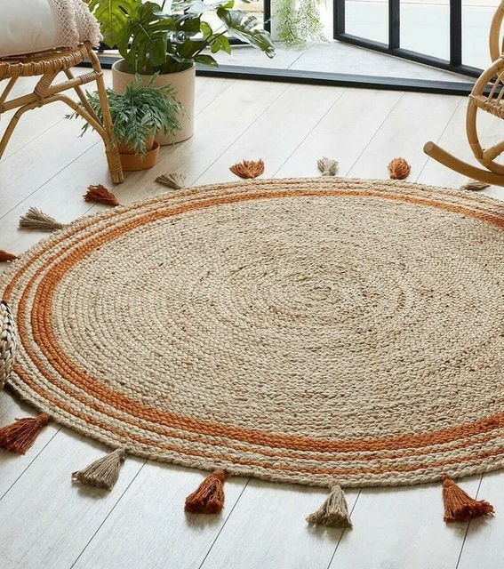 Jute Woven Multi Size Woven Hemp Rope Round Rug Round Rug Kids Room Kids  Bedroom 5x5 Ft - AliExpress