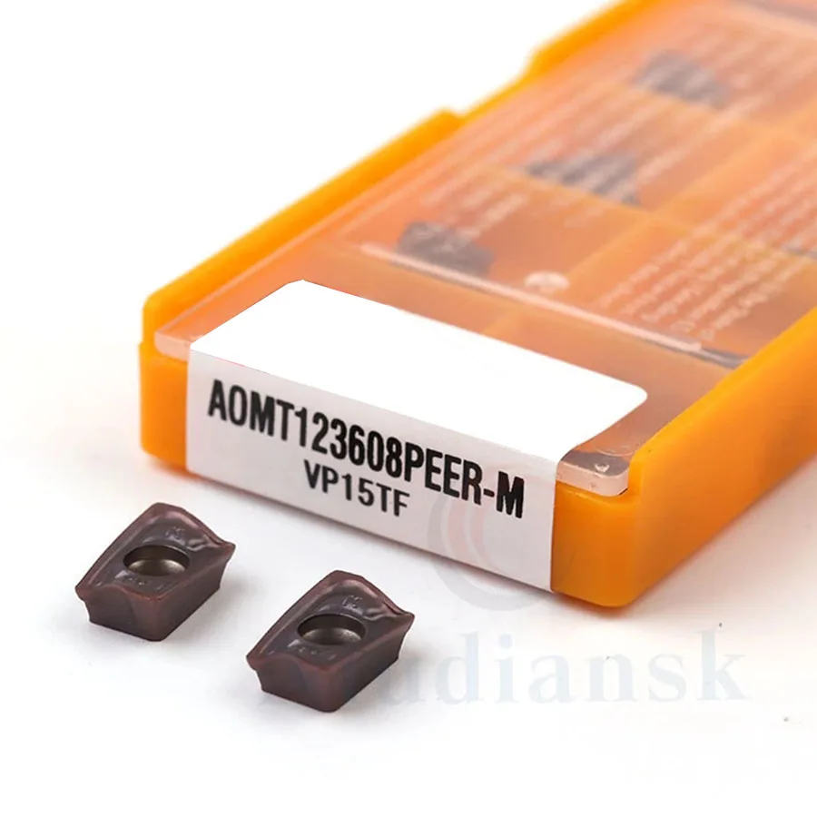 

10pcs AOMT123608 PEER M VP15TF high quality Carbide insert CNC milling insert tool cutter carbide alloy lathe tool AOMT Milling