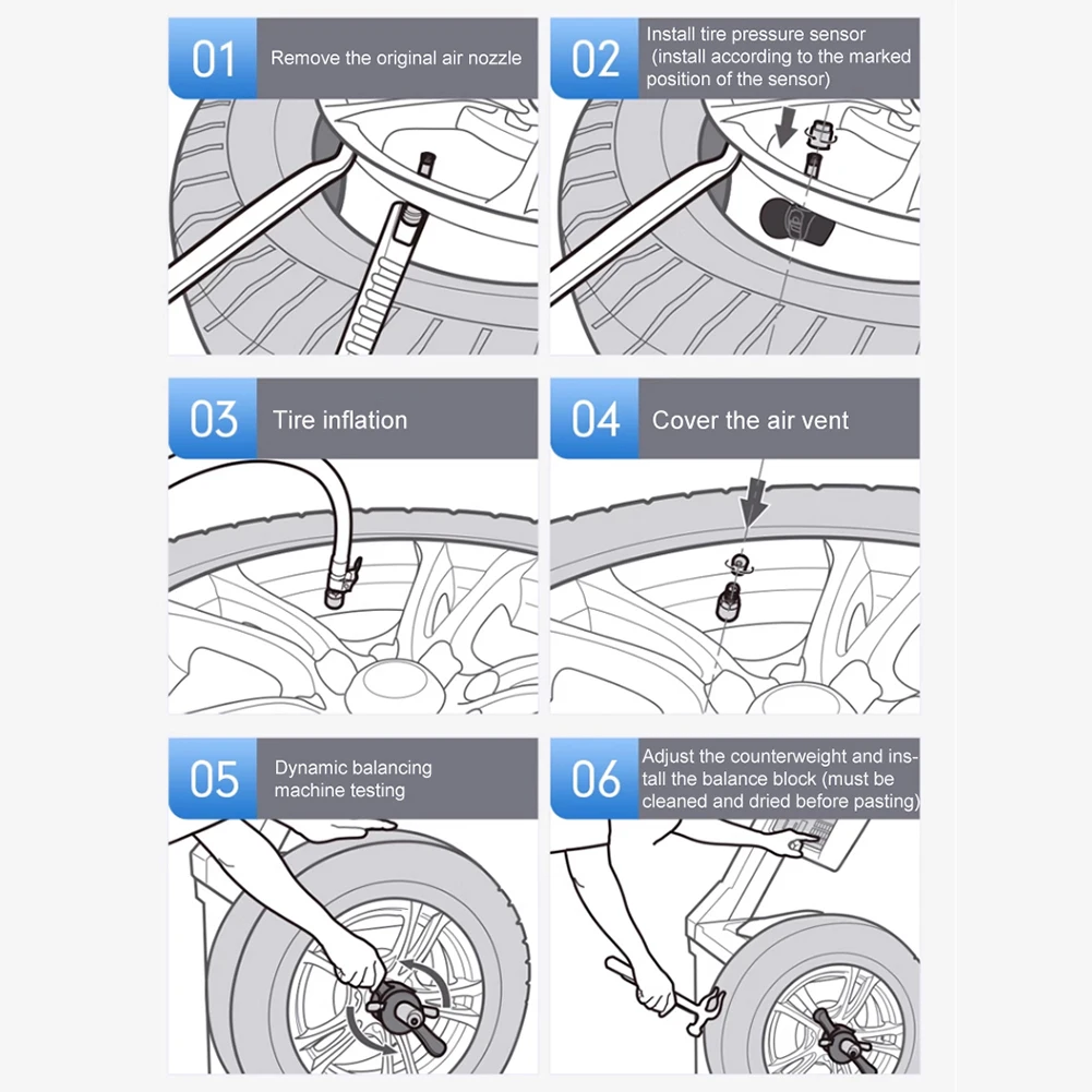 Tire Pressure Monitoring System with 4 Sensors Tire Pressure Monitor System Universal TPMS for Car SUV Sedan