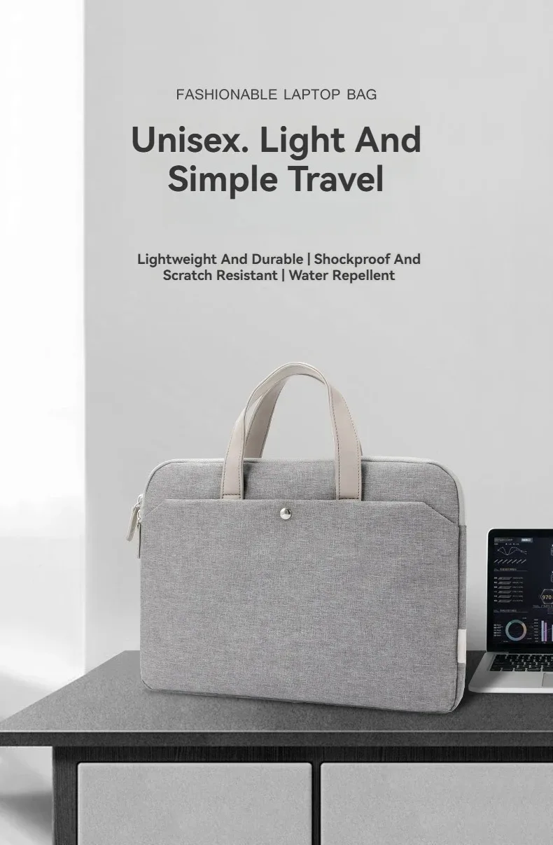 Laptoptasche für MacBook Air Pro Cover 13,3 14 15 15,6 Zoll Xiaomi Huawei ASUS Notebooktasche Männer Frauen Tragbare Handtasche Aktentasche – Detail 4