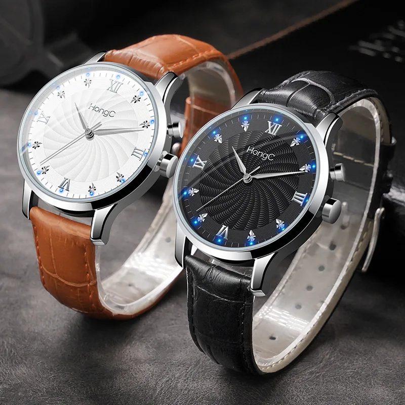 

Men's Watch 2023 New Raise Hands Bright Waterproof Lighting Watch Men's Belt Glow Sports Watch Business Leisure Watch
