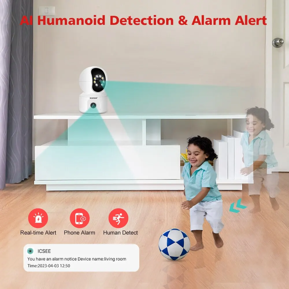    ũ ̺  ī޶, HD 4MP WiFi ī޶, PTZ, ڵ  ޸ӳ̵  , Onvif  ī޶