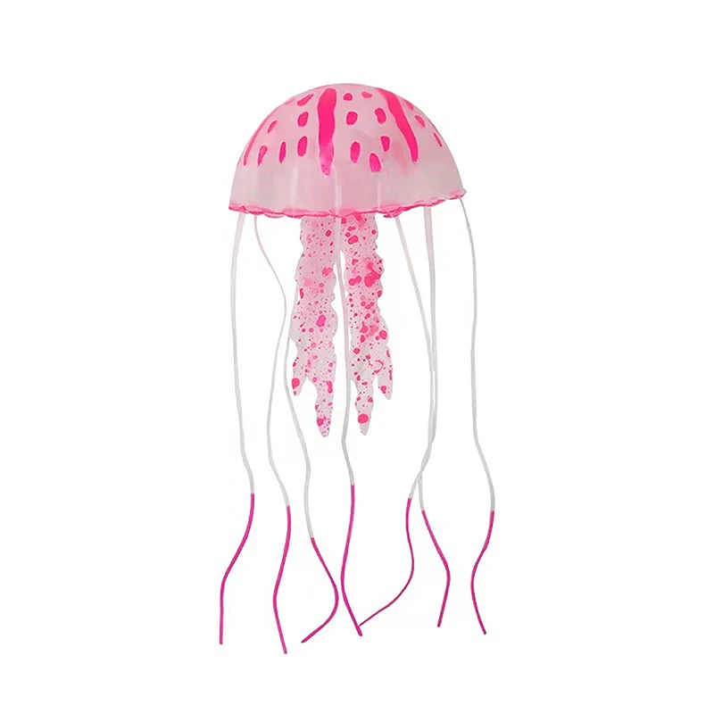 Vibrant Glowing Jellyfish Aquarium Decor Ornament