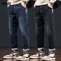 Men's Jeans Trendy Fashionable Youth Korean Style Loose Fit Casual Trousers Trendy Long Pant Comfortable Versatile Jeans for Men