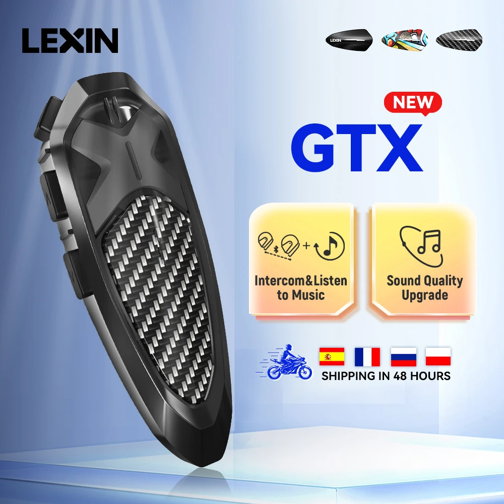 Lexin Bluetooth para motocicleta, auriculares con casco, soporte para hablar y escuchar música, de botón grande, 10 conductores, 2022 M, 2000|Cascos - AliExpress