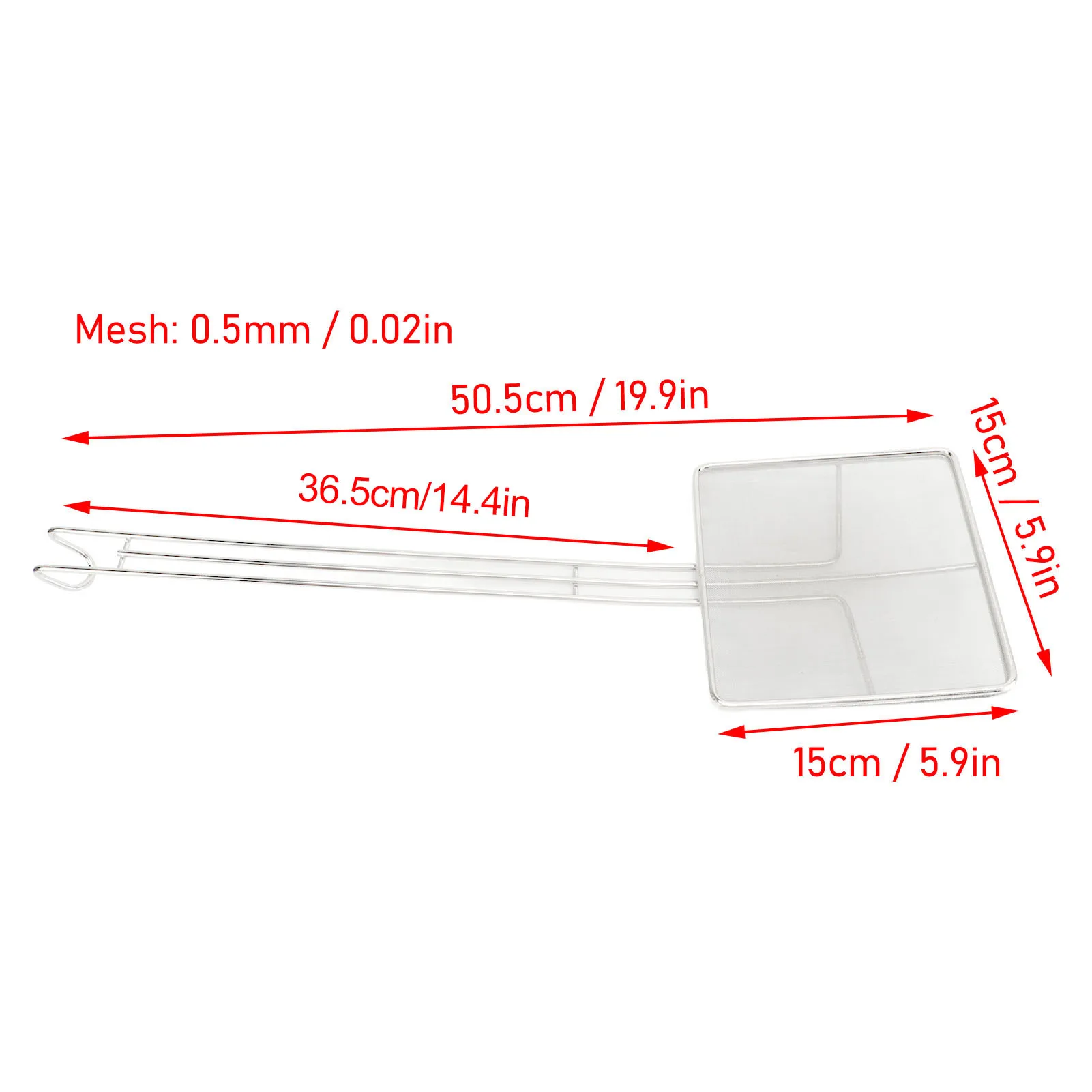 304 Stainless Steel Cooking Skimmer Spoon Multifuntional Hook Design Dishwasher Safe Strainer Skimmer Ladle for Frying