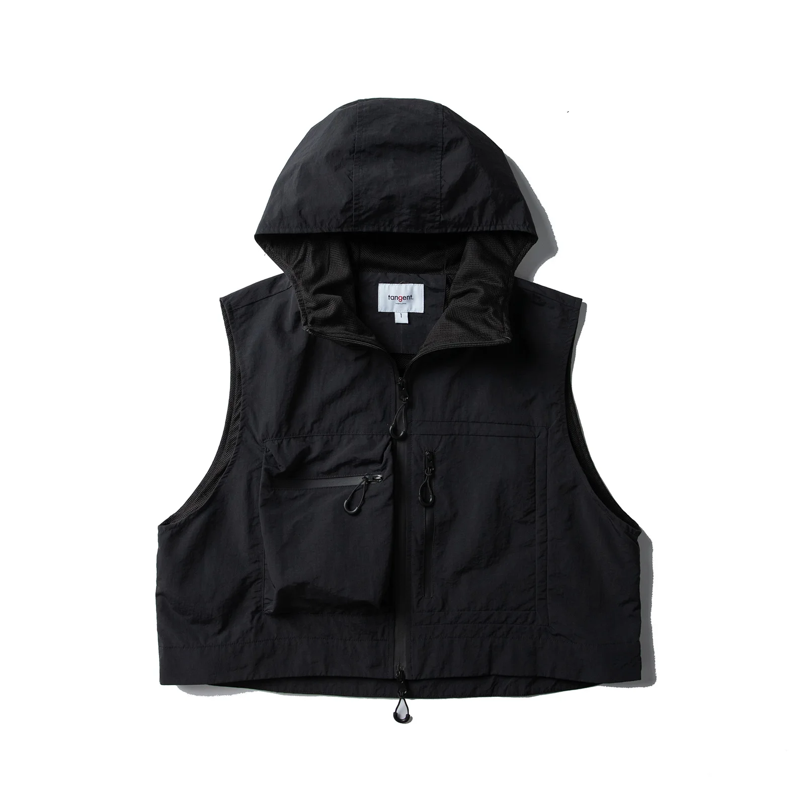 

Mens Cargo Vest Functional Waterproof Loose Fitting Short Coats Outdoor Folding Hooded Jacket Cityboy Japan Streetwear Clothing