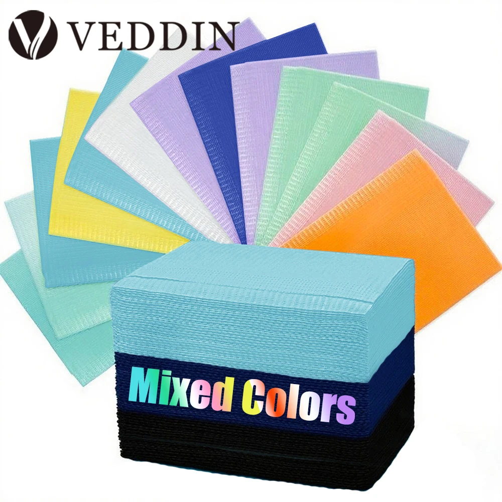 Yuelong 50pcs Disposable Dental Bibs Tattoo Bibs Pink Tattoo Table - View #3