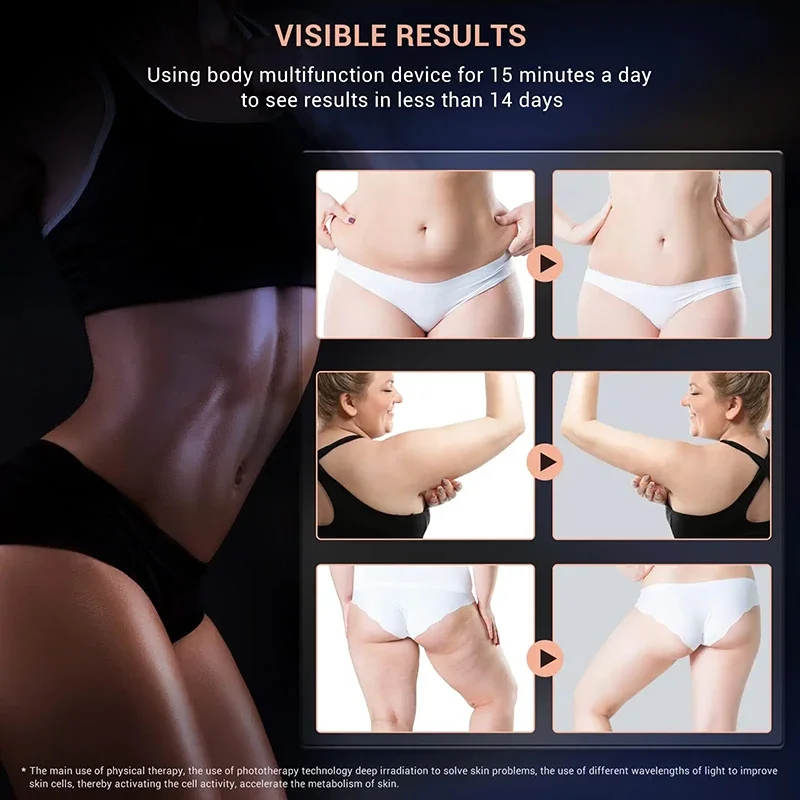 RF Radio Frequency Body Slimming Machine Lose Weight Sculpting Machine and Cellulite Massager EMS Belly Fat Burner LED Therapy