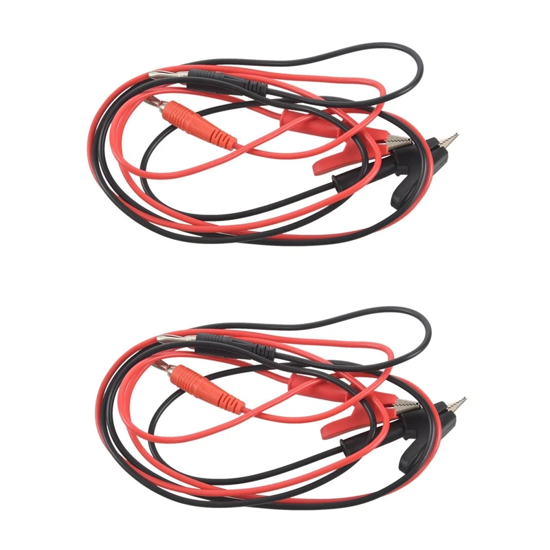 

1M Long Alligator Clip To Banana Plug Test Cable 2 Pair For Multimeter Promotion