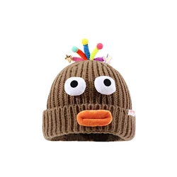 Beanie Hat: Fun Knit Windproof Winter Accessory - One Size (Coffee)