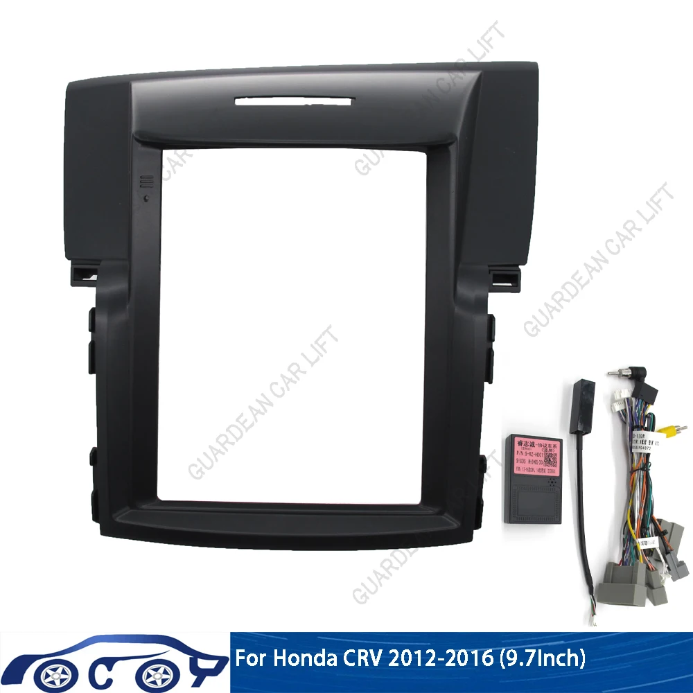 9.7 Inch For Honda CRV 2012-2016 2 Din Car Radio Fascias Tesla Style Multimedia Frame Video Player Navigation DVD Panel Trim Kit