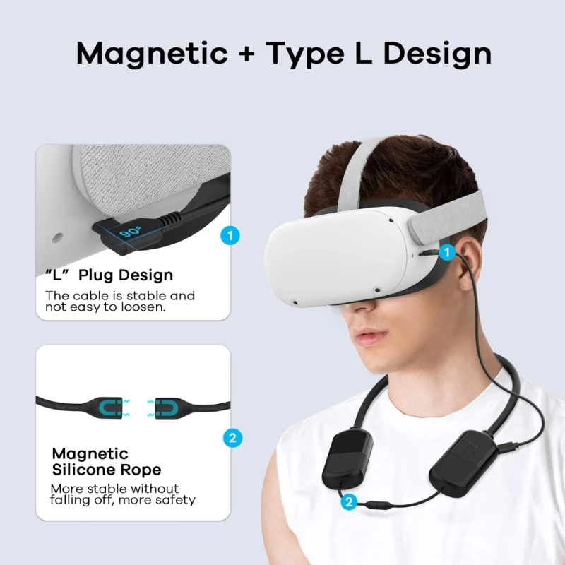 

Gaming Pack Stylish Neck Hanging Power Source Power Supply Long Lasting fit for Virtual Adventures DropShipping