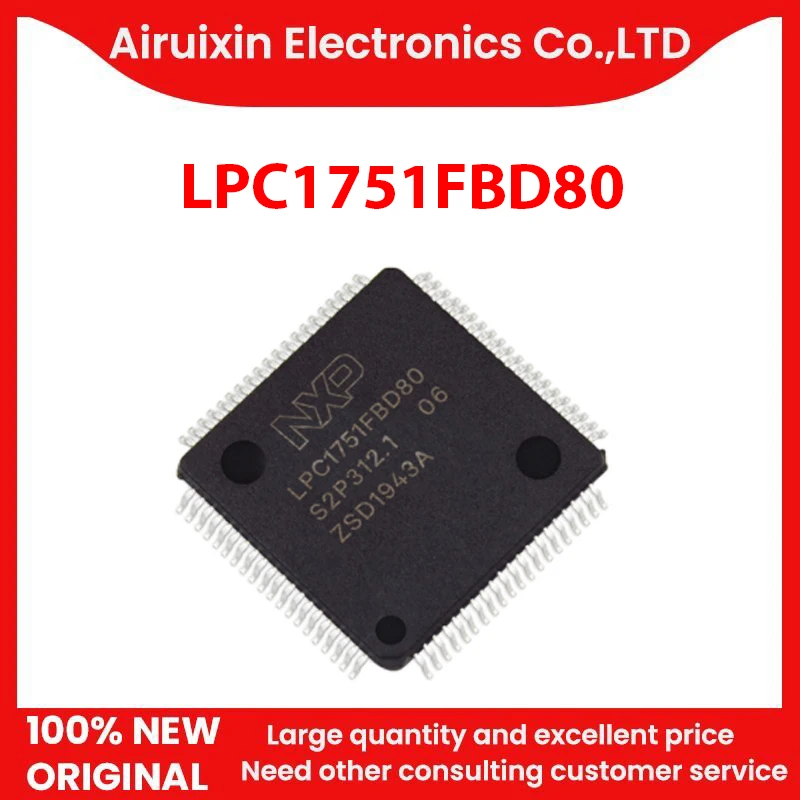 

100% новые и оригинальные LPC1751FBD80 TQFP80 1 шт./лот