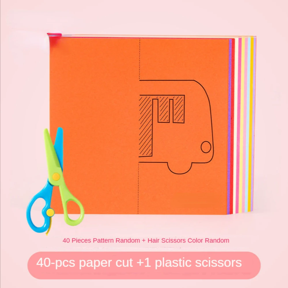 Origami Paper,240 Origami Paper Kit and 192 Pcs Crayon Art Supplies Kids  9-12 Ages Cut Paper Toys With Safety Scissor DIY Educational Toys 