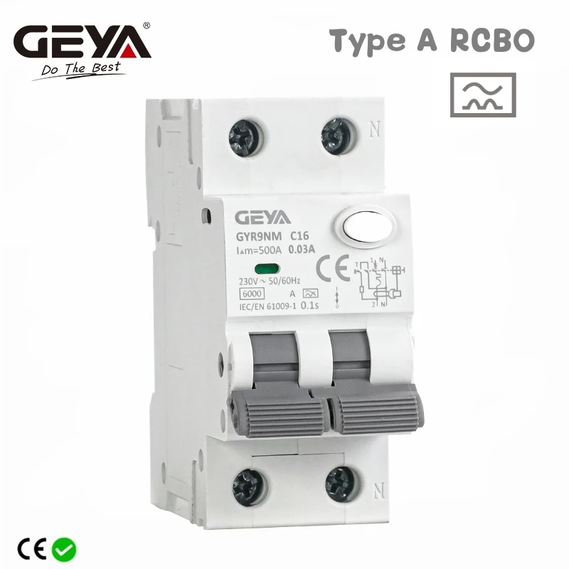 GEYA-GYR9NM-Type-A-RCBO-2P-4P-Magnetic-Residual-Current-Circuit-Breaker ...