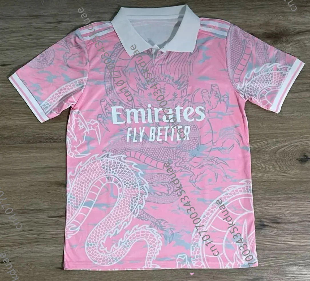 25/26 Edition Dragon Pattern Football Jersey Short Sleeve T-Shirts Men Women Casual Street Oversize Unisex Polo Quick-dry Tops