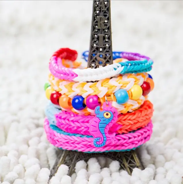 Rubber Loom Bands To Weave Bracelet Gum DIY Charm For Plaiting Eavingel Wastic Band Boy Girl Hair Accessories Machine Set WYQ 2